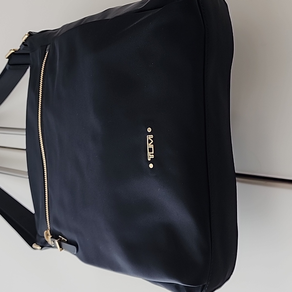 Tumi Voyageur Canton Nylon Crossbody Bag In Black / Gold - Picture 6 of 14